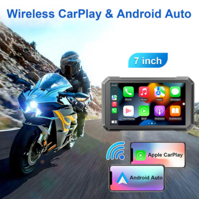 New 7 inch IP65 Motorcycle Android Auto Universal Wireless Carplay GPS Car Radio