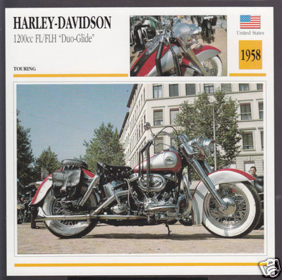 オートバイ・バイク The 1958 Harley-Davidson 1/10 Vintage Original 1958 Harley-Davidson Red Tin Friction
