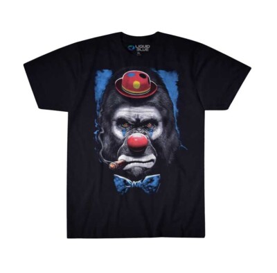 Liquid Blue Graphic Tee Gorilla Clown Mens Adult T-shirt
