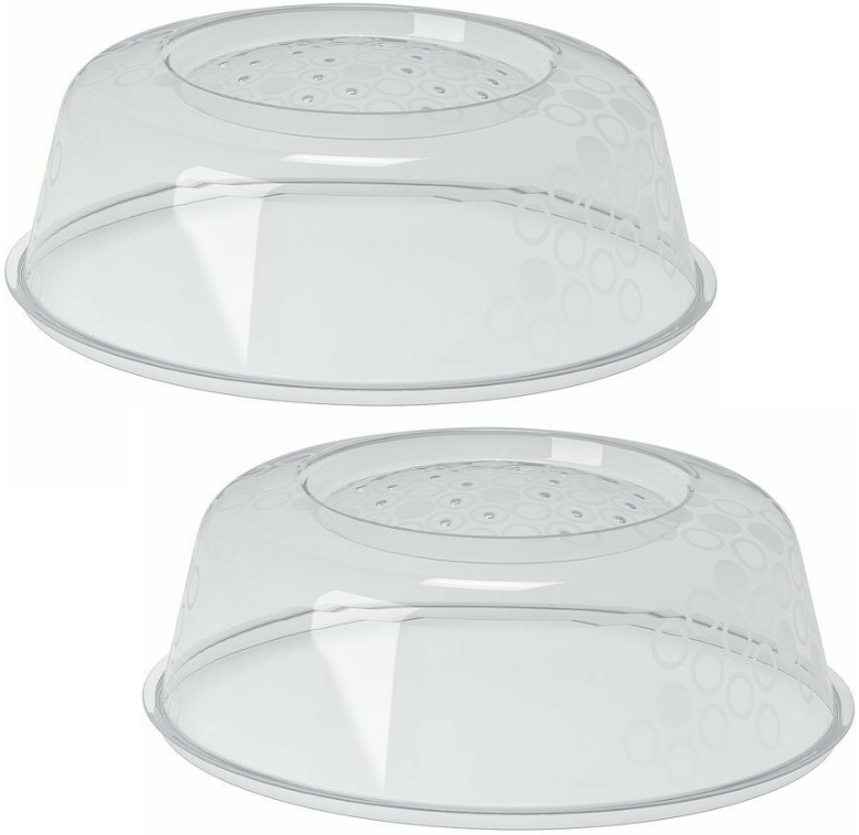 IKEA Microwave Plate Cover 2pk Heavy Duty Clear Guard Splatter Lid FREE SHIPPING