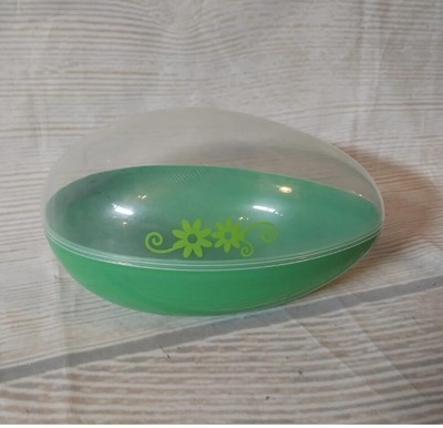 New! GREEN Large 7.5'' Fillable Easter Egg Hunt Basket Fun Kids Spring Plastic