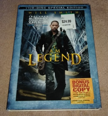 I Am Legend DVD 2-Disc Set Special Edition Will Smith Widescreen Alice Braga