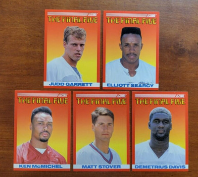1990 Score The Final Five Complete Set #1-5 Rookie RC