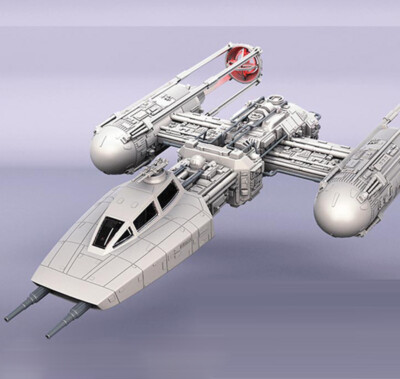 特撮 Star Wars Y-wing Fighter & Pilot Bandai Hobby Star Wars 1/72 Y-Wing Starfighter Building Kit