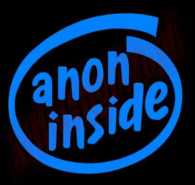 PICK COLOR SIZE Anon Inside Vinyl Decal Window Glass Sticker