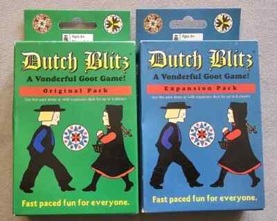 New~Classic Dutch Blitz Card Game Original + Expansion Pack Bundle