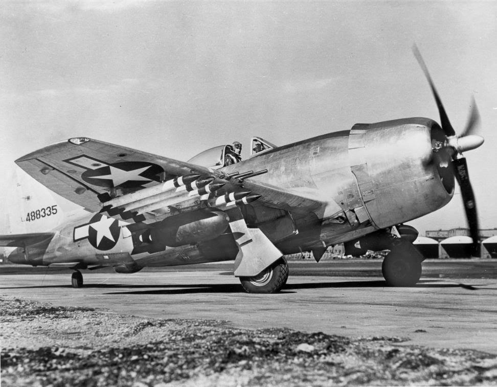 WW2 WWII Photo USAAF Republic P-47 Thunderbolt w/ Rockets WW2 WWII Photo USAAF Republic P-47 Thunderbolt w/ Rockets