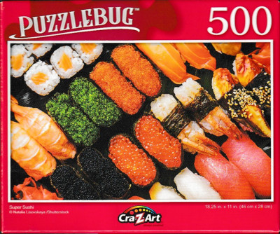 Super Sushi Japanese Food Cuisine Fish Jigsaw Puzzle 500 Pieces 11''X18.25'' Piece