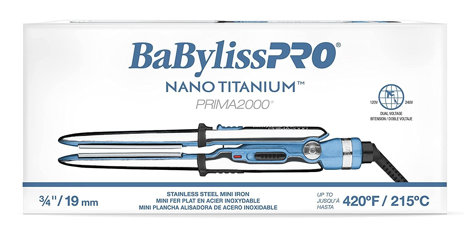 BaBylissPRO Nano Titanium Prima 2000 Mini Flat Iron 3 4