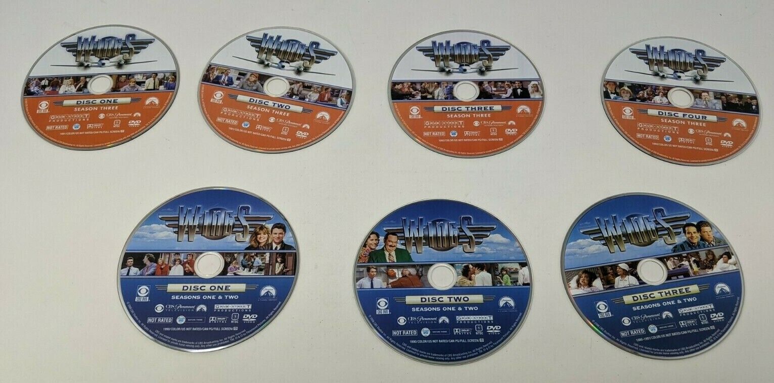 Wings - Season 1, 2 & 3 (DVD, 1990, Region 1) *DISCS ONLY Wings - Season 1, 2 & 3 (DVD, 1990, Region 1) *DISCS ONLY