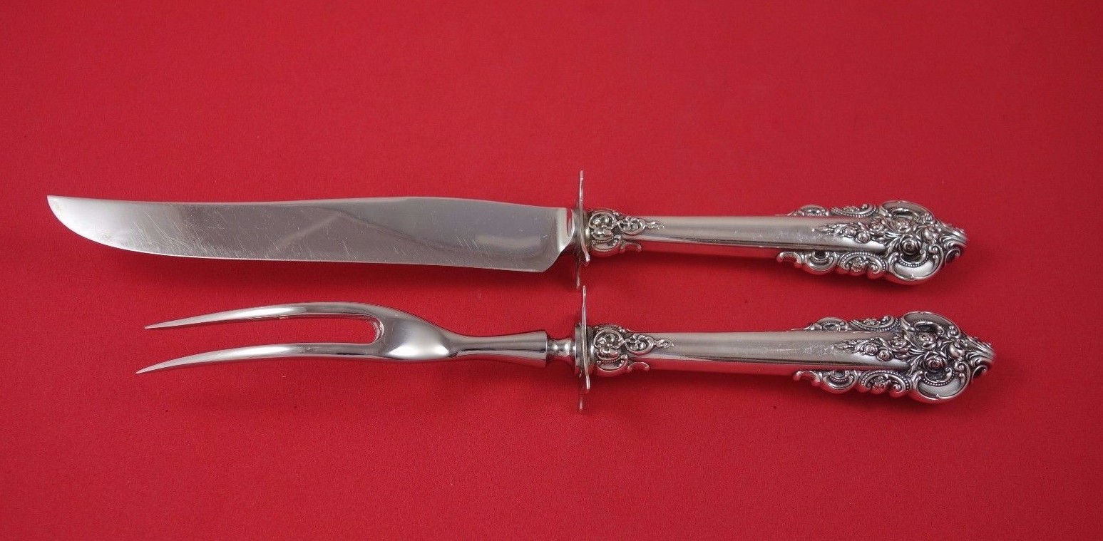 Wallace Grande Baroque Carving Set Sterling Silver 19075