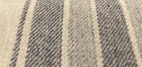 Ralph Lauren Wool Upholstery Fabric- Purcell Stripe / Flint 2.10 yd LCF67557F