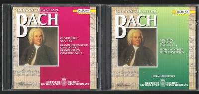 J.S. BACH- : Overtures Nos. 1 & 2/ Kantaten  NEW 2 CDs lot
