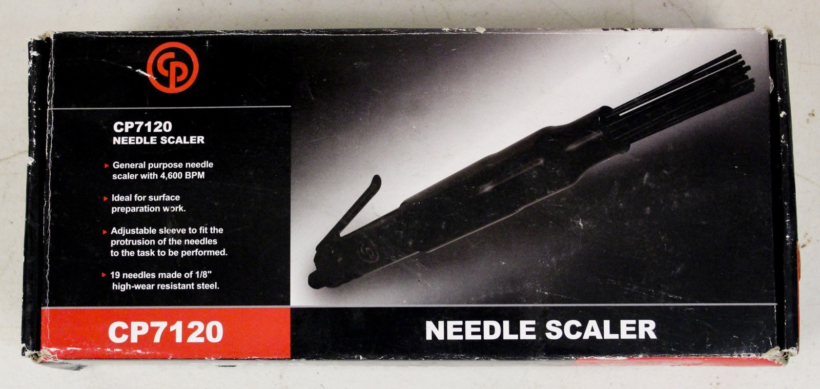 CP 7120 Needle Scaler 4600 BPML Chicago Pneumatic Air Tool Box & Manual