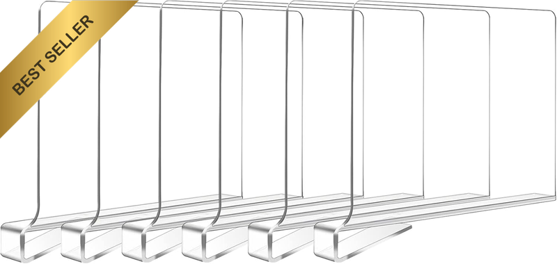 Clear Acrylic Shelf Dividers, Multi-Functional Shelf Separator, Adjustable Cloth