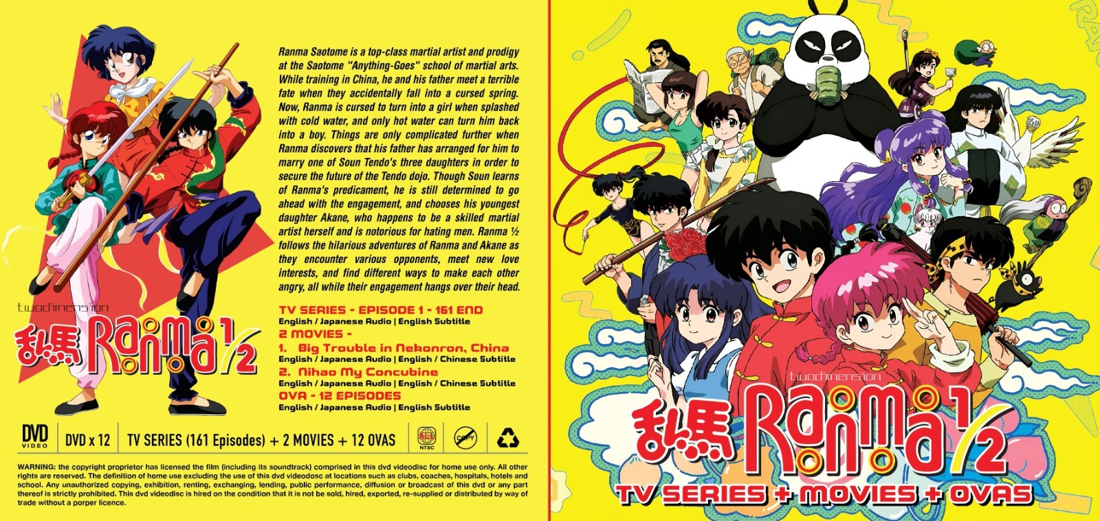 ANIME DVD~ENGLISH DUBBED~Ranma 1/2(1-161End+2 Movie+12 OVA