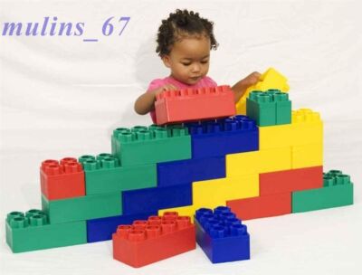 New 24pc Jumbo Blocks Preschool Set - 8''and 4'' Large Building Blocks for Toddler