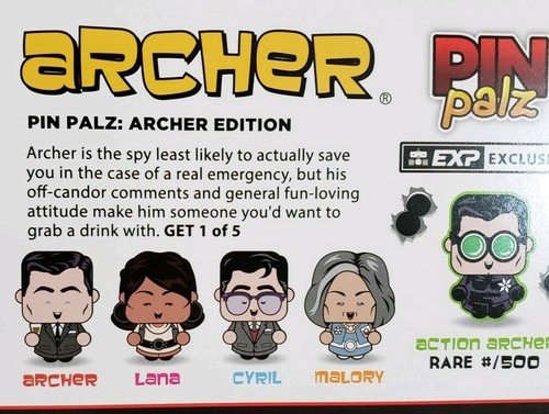 ARCHER: Lana PIN PALZ Enamel Pin. Geek Fuel EXP exclusive. Collect all 5 Ltd