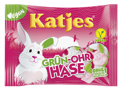 Katjes Grün-Ohr Hase 200g Vegane Süßigkeiten Fruchtgummi Gummibärchen Kaubonbons