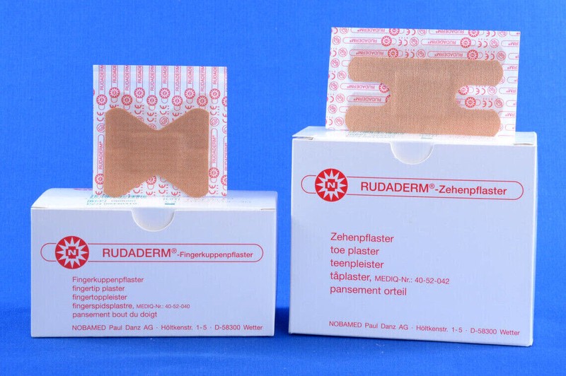 Rudaderm Zehenpflaster Fingerkuppenpflaster Noba 100 St. Steril 2 Sorten Nobamed
