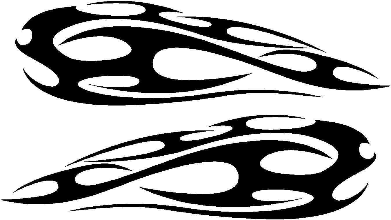 tribal-flame-motorcycle-tank-decal-set-left-right-vinyl-window-sticker-ebay