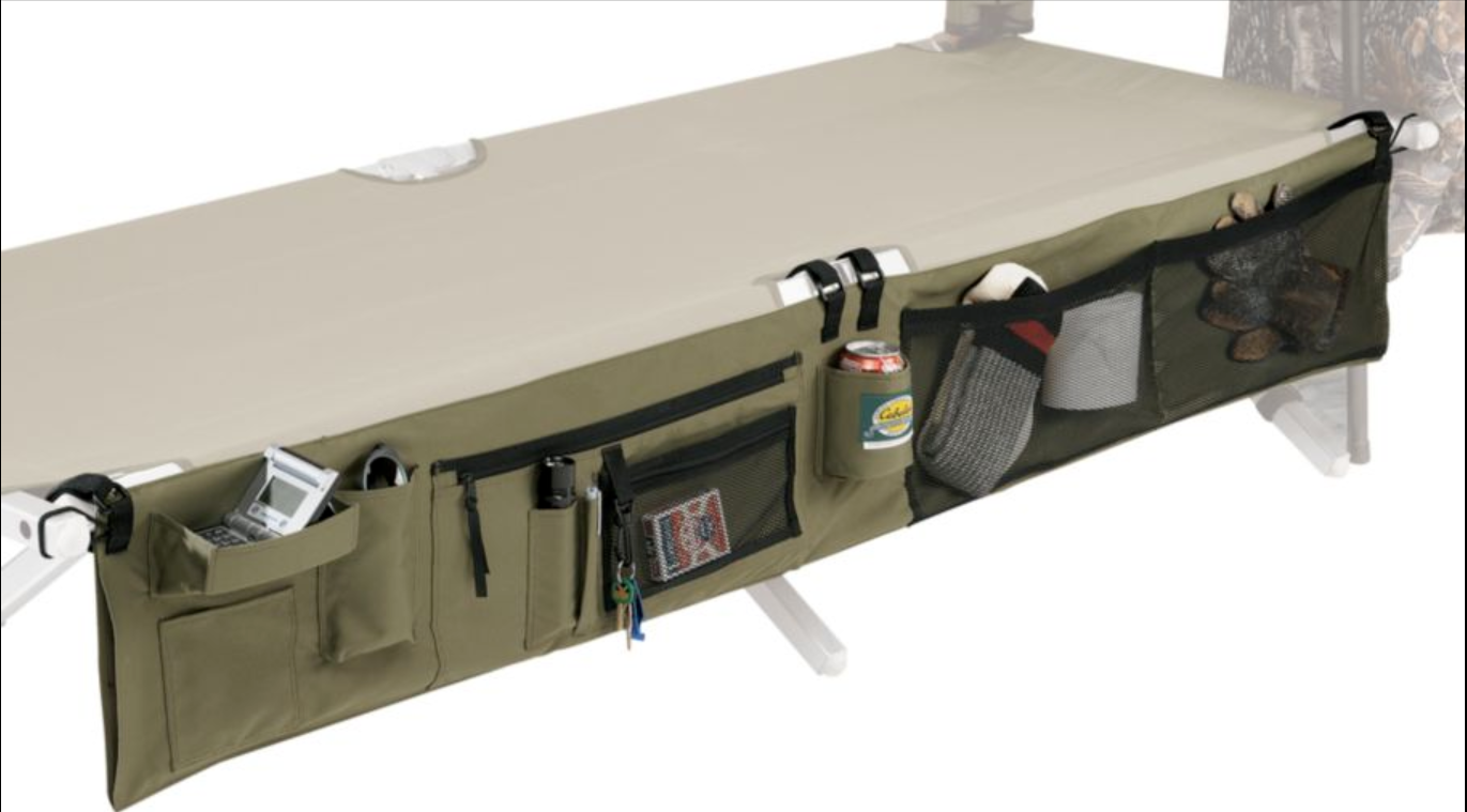 Cabelas Outfitter XL Cot Side Nightstand Green Camp Hunting Fishing Outdoors