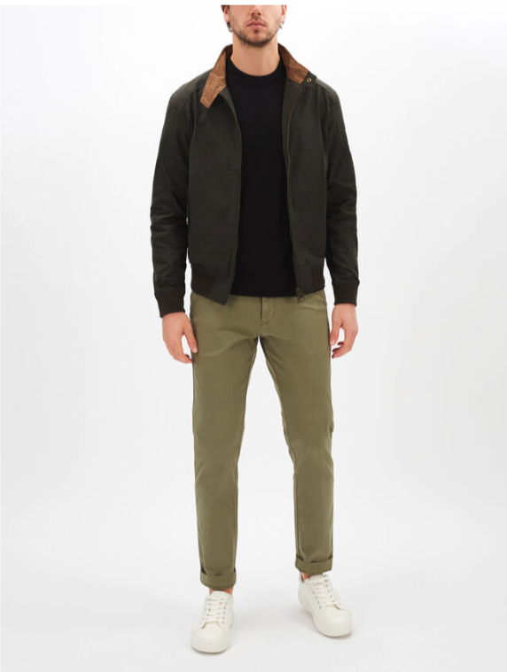 Pre-owned Barbour Steve Mcqueen Rectifier Harrington In Sage British Luxury