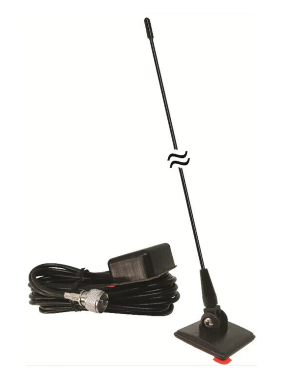 CBG22 ON GLASS MOUNT MOBILE CB RADIO ANTENNA w/ 14FT RG58 COAX