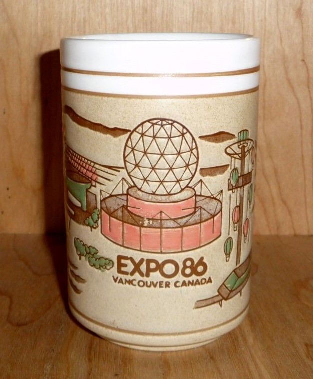 Vintage Expo 86 Vancouver Canada Worlds Fair ~ Coffee Large Cup/Mug Japan