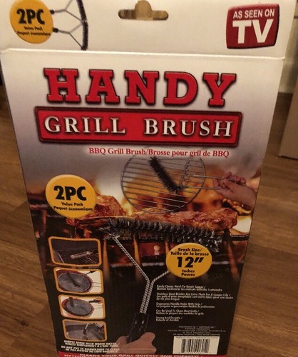 Handy Grill Brush Set - 2pcs - As Seen on TV - Easily cleans hard-to-reach space