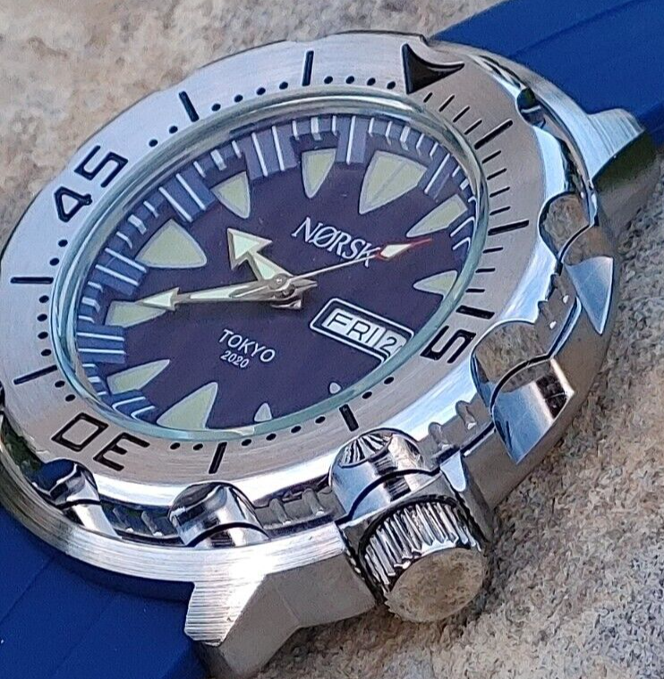 Sea Monster Watch, Norsk, Norway Tokyo Olympics Diver, Citizen quartz - Blue