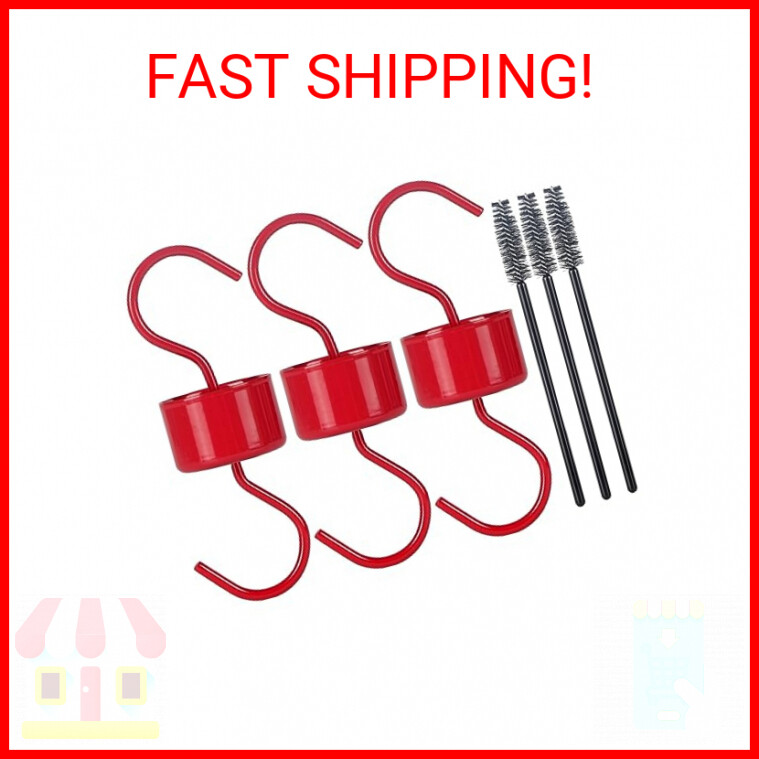 S, Red Hummingbird Feeder Ant Guard, 3 Hook