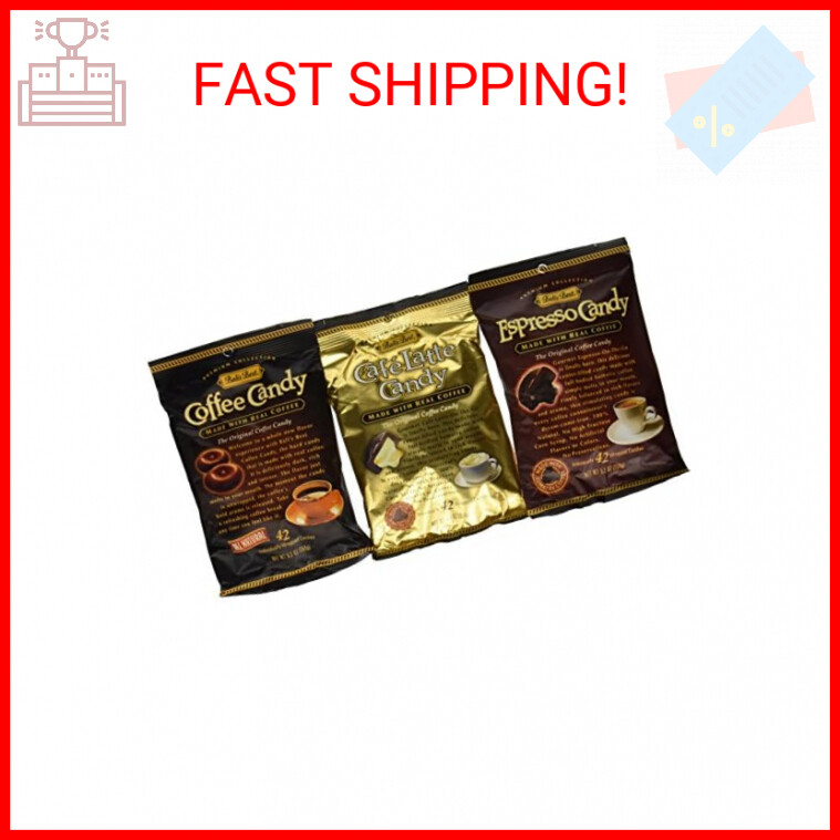 Bali's Best Coffee, Espresso and Latte Candy Three Pack, 5.3