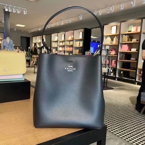 激安 COACH★Small Town Bucket Bag 1011 Coach 1011 Small Town Bucket Leather Bag Strawberry Haze