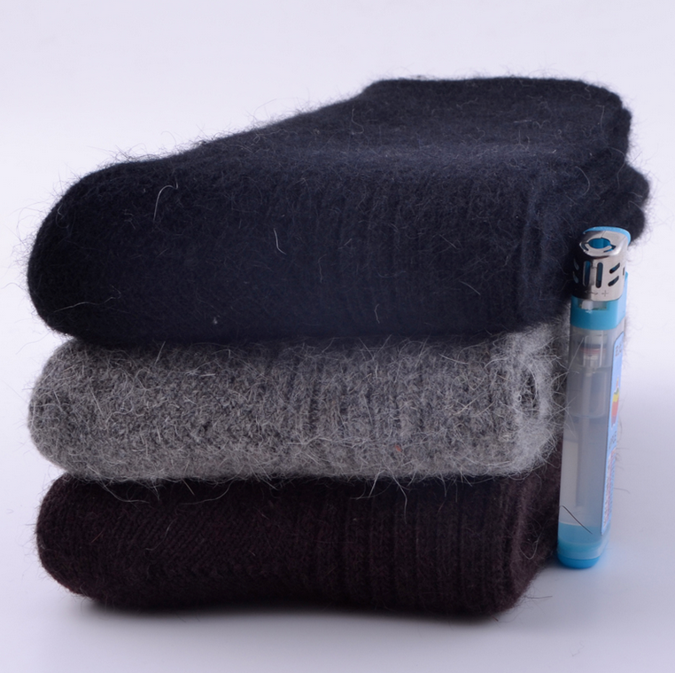 100%Merino Wool Dress Warm Thick Thermal Classic Men Working Crew Socks 3 Pack