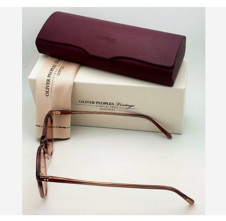 Pre-owned Oliver Peoples O'malley Limited Edition Ov5183 Optical 18k Gold Plated Msrp$600 In Coral Pink Wash With Blue Light Filter