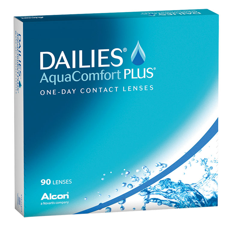 Dailies AquaComfort Plus 90er Box - Tageslinsen - weiche Kontaktlinsen 