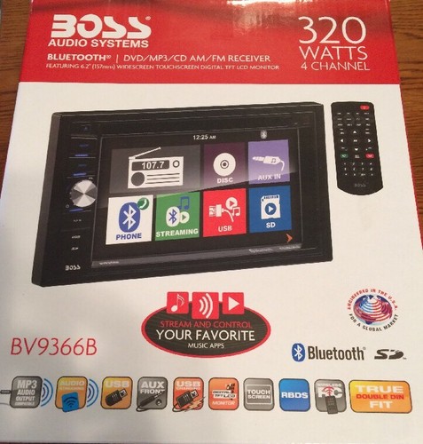 BOSS Audio Systems Bluetooth DVD/ MP3/CD AM/FM Receiver BV9366B