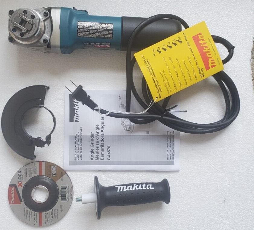 Makita GA4570 7.5 Amp 4-1/2 in. Corded X-LOCK Angle Grinder