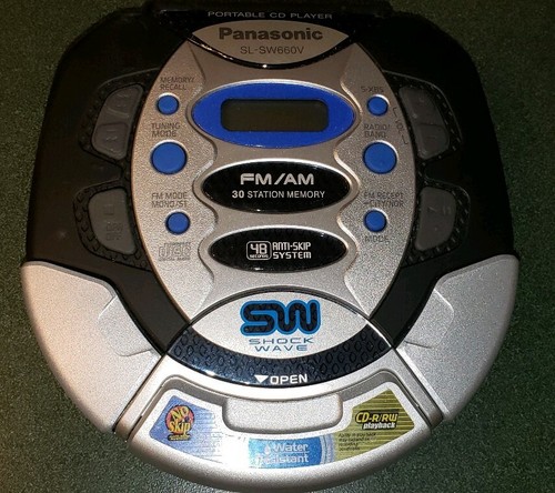 Panasonic ShockWave SL-SW660V Portable CD Player w/ Digital AM/FM Stereo Radio