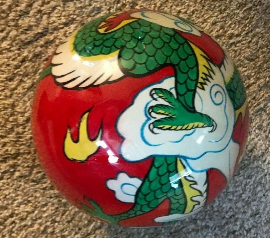 Vintage NIB EBONITE OPTYX  Chinese DRAGON 14 LB. UNDRILLED Bowling Ball RARE