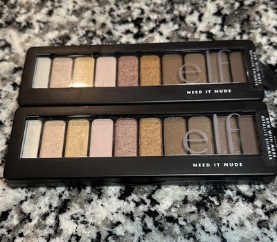 2 e.l.f. Eyeshadow Palette 83279 Need It Nude- [Lot of 2]