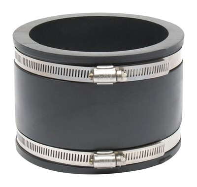 Fernco Schedule 40 4 in.   Hub  T X 4 in.   D Hub  PVC Flexible Coupling