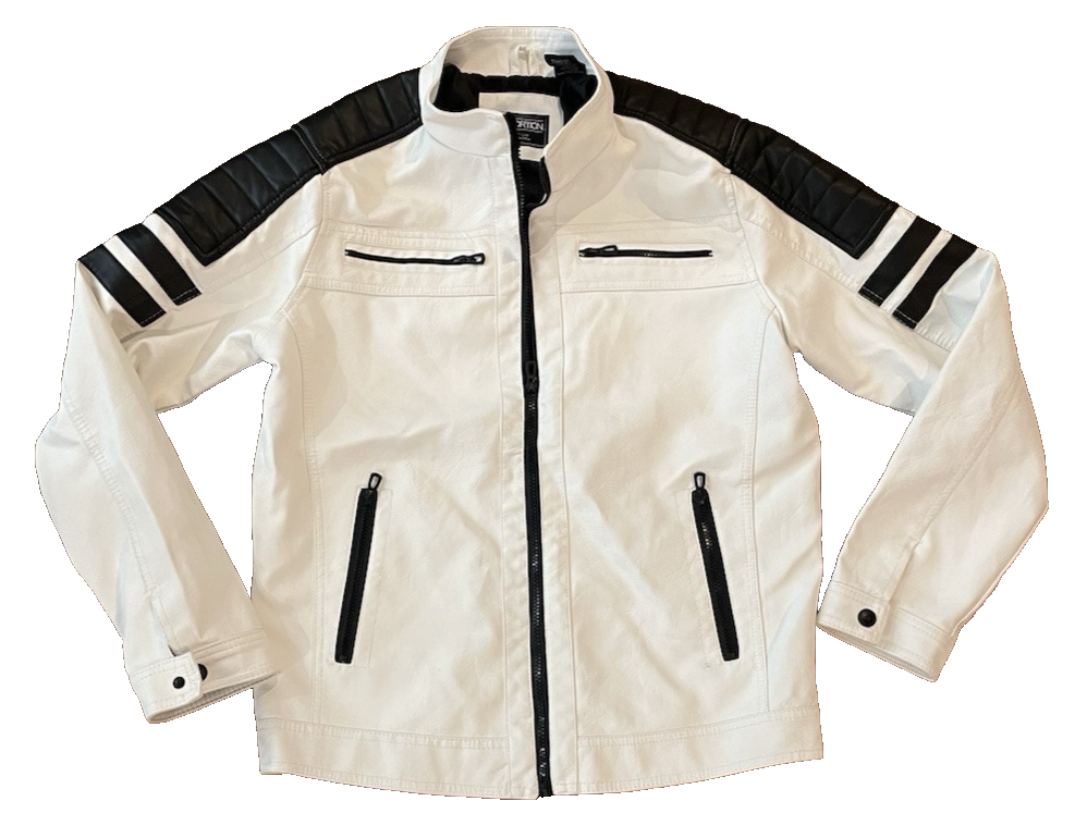 Designer Impact Men's Charcoal Black White Genuine Sheepskin