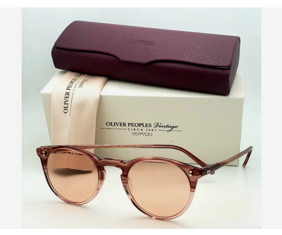 Pre-owned Oliver Peoples O'malley Limited Edition Ov5183 Optical 18k Gold Plated Msrp$600 In Coral Pink Wash With Blue Light Filter