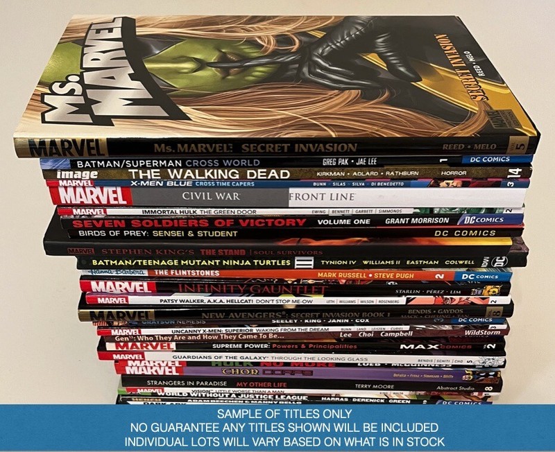 Graphic Novel Comic Book Gift Pack Grab Bag 5 TPBs/HCs Assorted