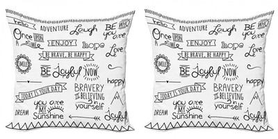 Ambesonne Adventure Design Cushion Cover Set of 2 for Couch and Bed in 4 Sizes