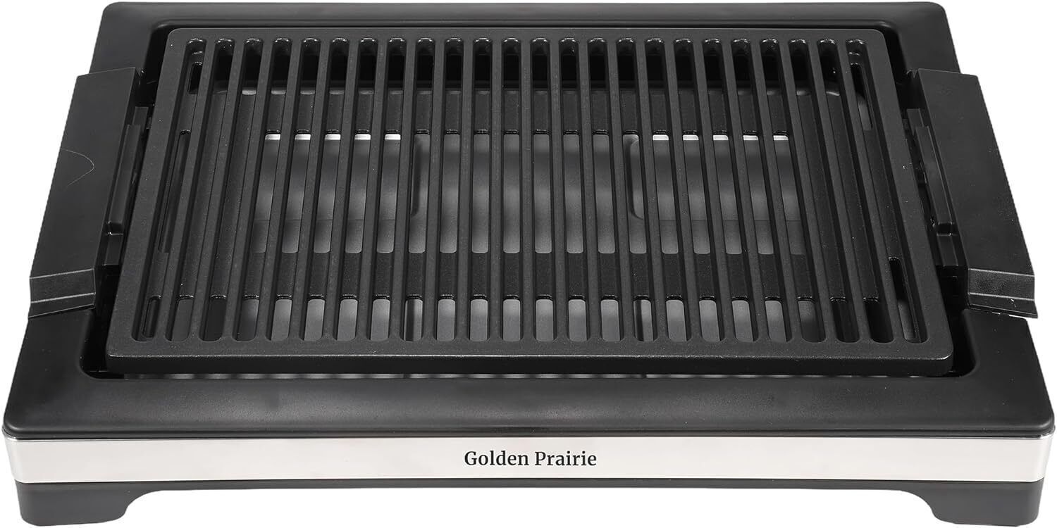 Electric BBQ Grill 1600W Compact Design Quick Heating Even Cooking for Indoor