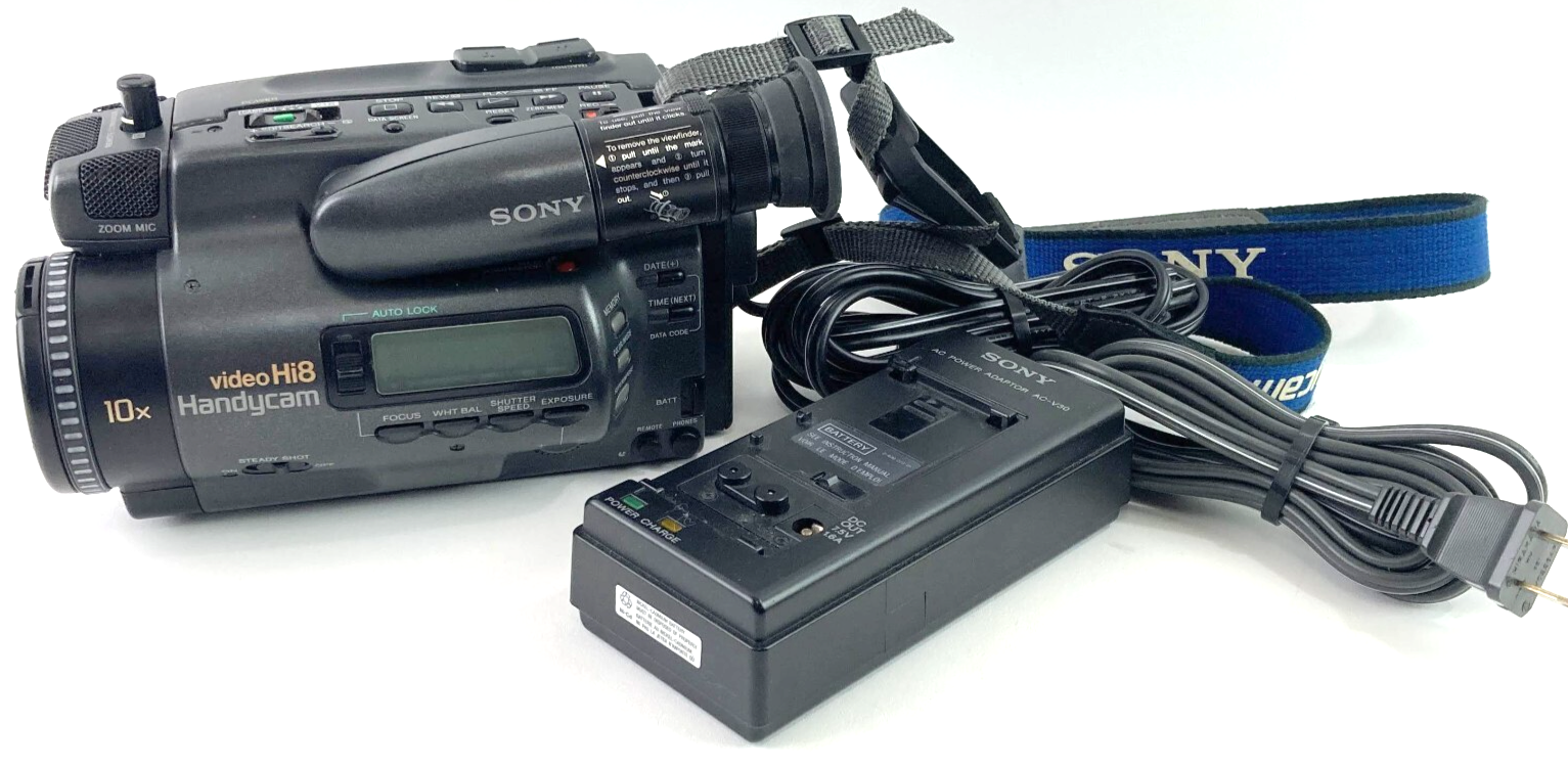 SONY VideoHi8 Handycam CCD-TRV101 ③ Sony Handycam Video Hi8 CCD-TR101 w/ AC Cable For Parts or