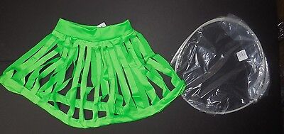 NWT Flo green hoop skirt dance costume matte spandex medium child 